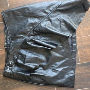 Fashion Nova Black Faux Leather Skirt